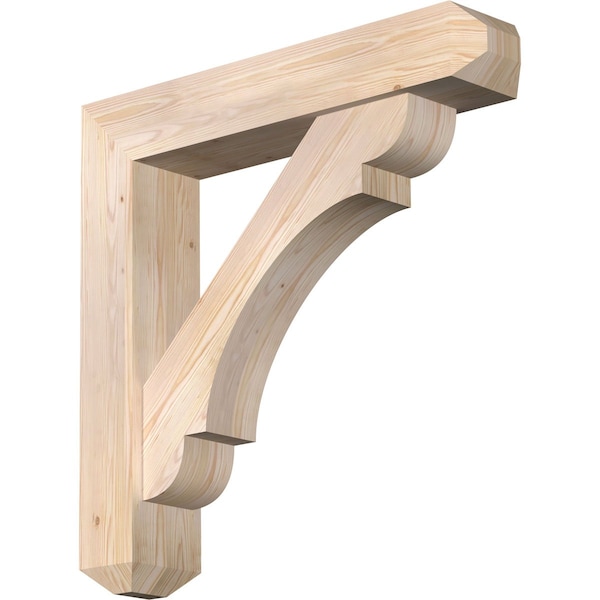 Ekena Millwork Olympic Craftsman Smooth Bracket w/ Offset Brace, Douglas Fir, 7 1/2"W x 38"D x 38"H BKT0806X38X38OLY04SDF - main